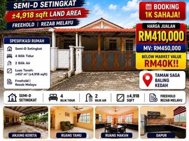 Residential House for sale in Baling, Kedah