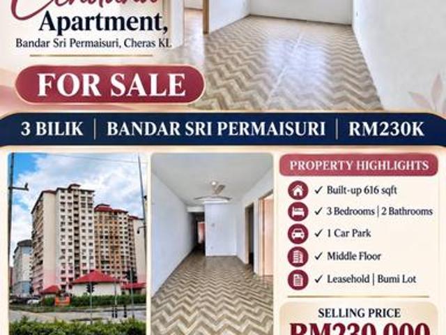Apartment for sale in Cheras, Kuala Lumpur