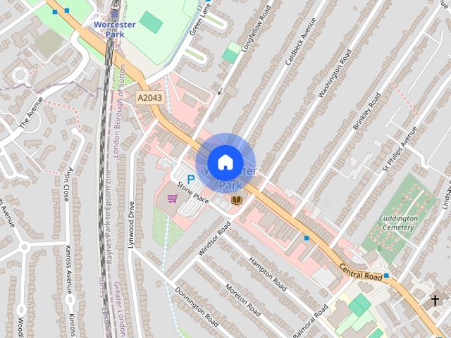 Apartment for rent in Worcester Park, Greater London