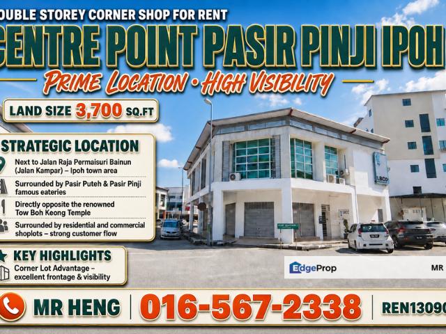Shop for rent in Perak, Tanjong Ipoh