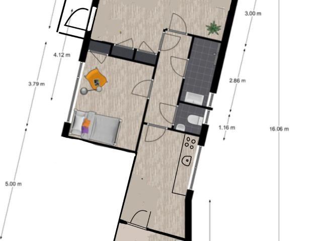 Kamer te huur in Velp-Noord boven spoorlijn, Velp