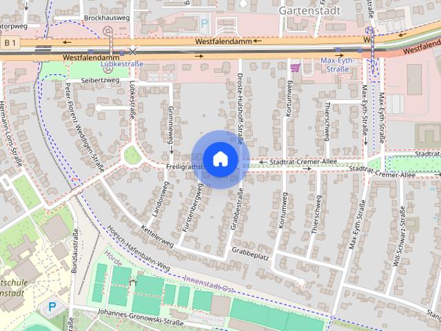 Apartment mieten in Gartenstadt, Dortmund