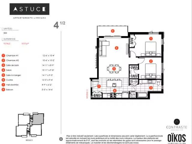 Condo for rent in Québec, Quebec