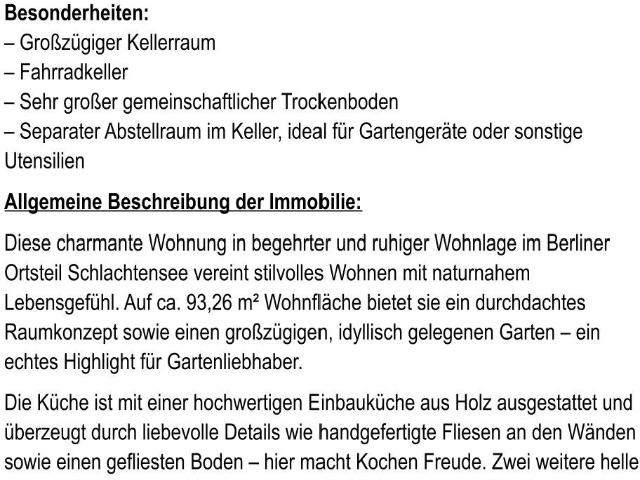 Apartment mieten in Schlachtensee, Berlin