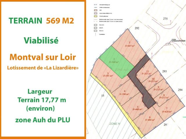 Terrain vente à La Flèche, Château-du-loir