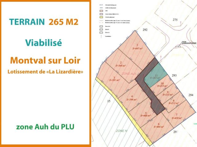 Terrain vente à La Flèche, Château-du-loir