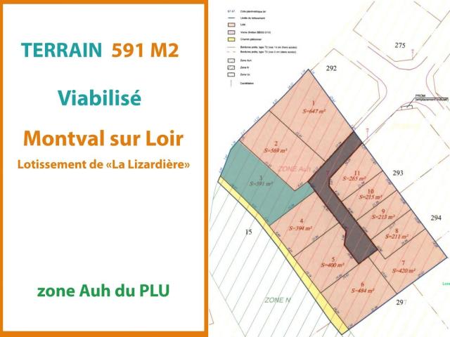 Terrain vente à La Flèche, Château-du-loir
