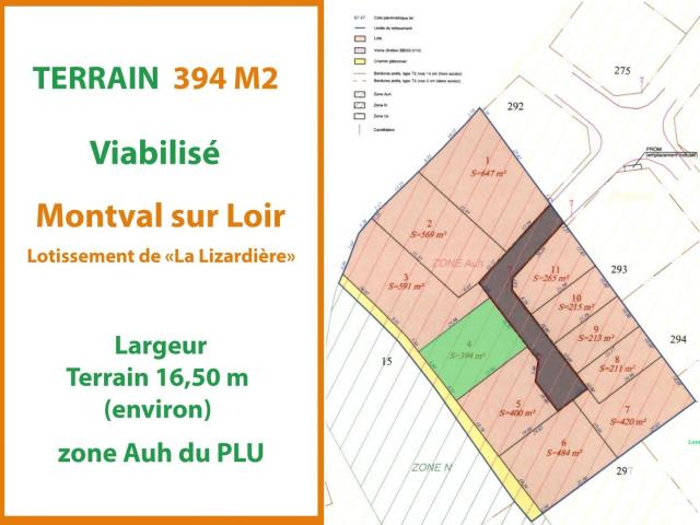 Terrain vente à La Flèche, Château-du-loir