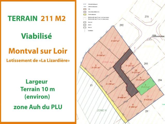 Terrain vente à La Flèche, Château-du-loir