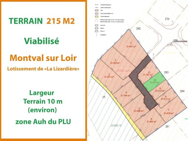 Terrain vente à La Flèche, Château-du-loir