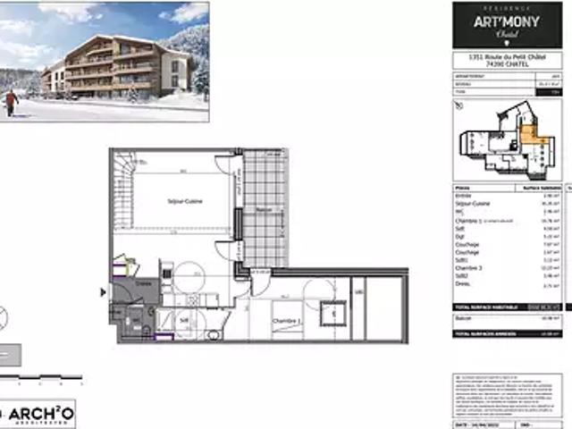 Appartement vente à L'Étringua, Châtel