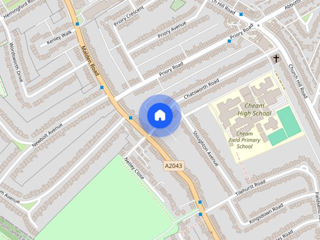 Apartment for rent in Worcester Park, Greater London