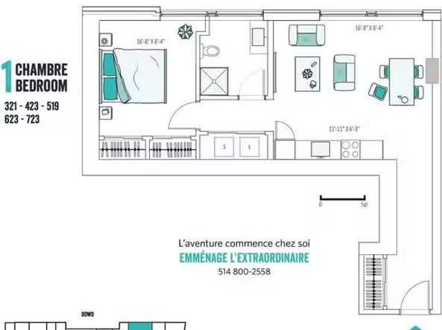 Condo for rent in St. Leonard's, Quebec