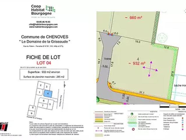 Terrain vente à Les Filletières, Chenôves