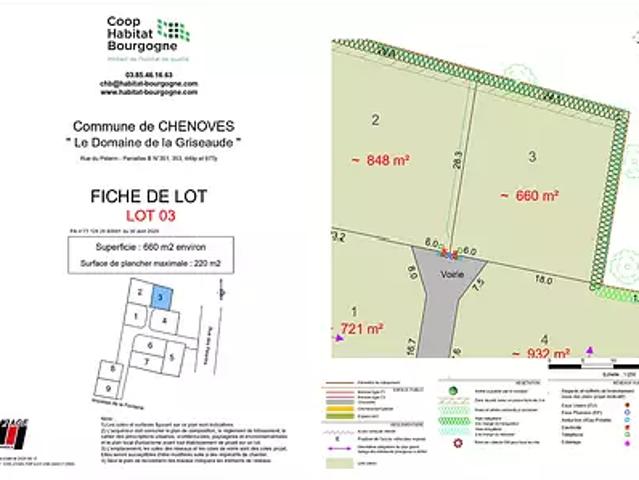 Terrain vente à Chalon-sur-Saône, Chenôves