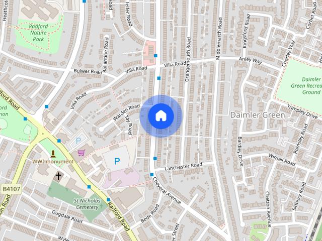 House for rent in Radford, West Midlands