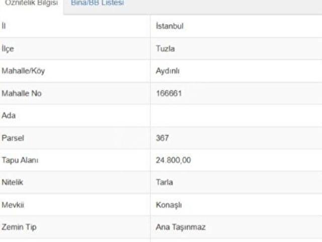 Tuzla, İstanbul içerisinde satılık Arsa