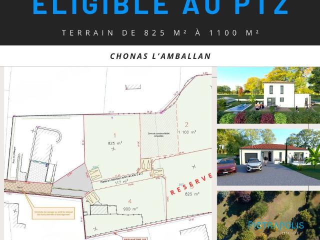 Terrain vente à Vienne, Chonas-l'amballan