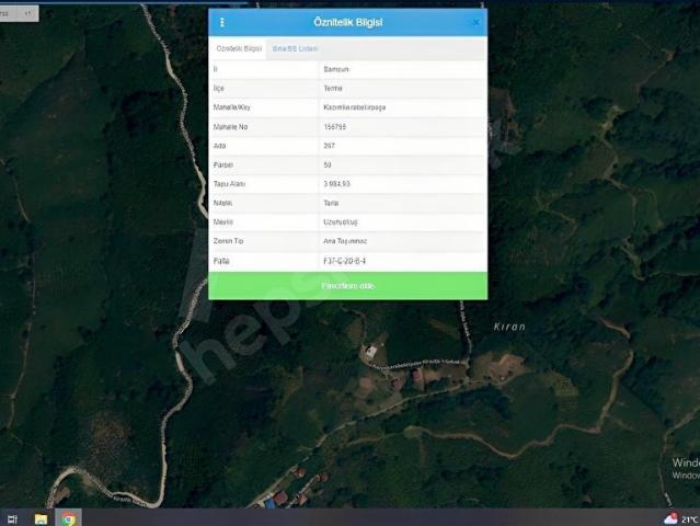 Terme, Samsun içerisinde satılık Arsa