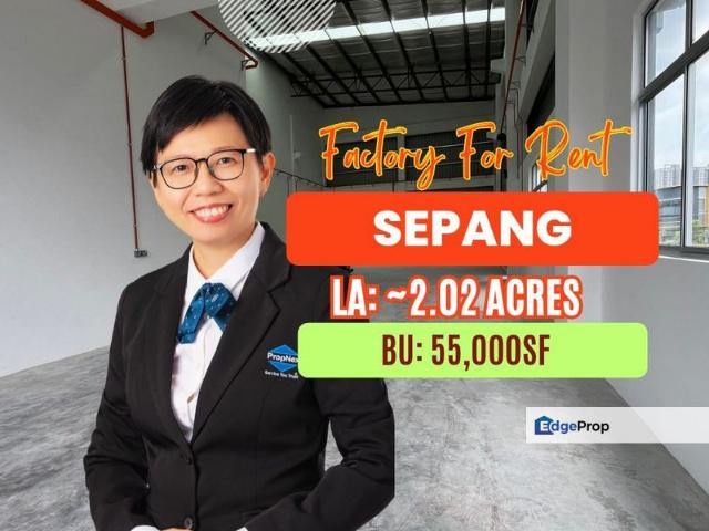 Warehouse for rent in Sepang, Tanjong Sepat
