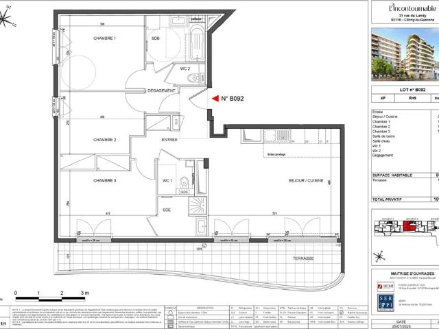 Appartement vente à Nanterre, Clichy