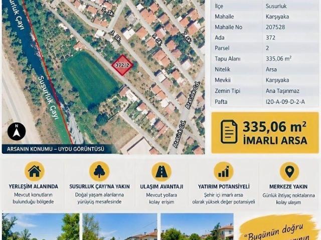 Karşıyaka, Susurluk içerisinde satılık Arsa