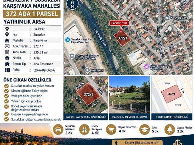 Susurluk, Balikesir içerisinde satılık Arsa