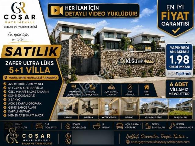 Yunus Emre, Aksaray Merkez içerisinde satılık Villa