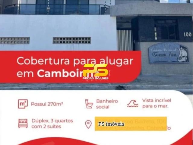Cobertura aluguel em Cabedelo, Região Geográfica Intermediária de João Pessoa