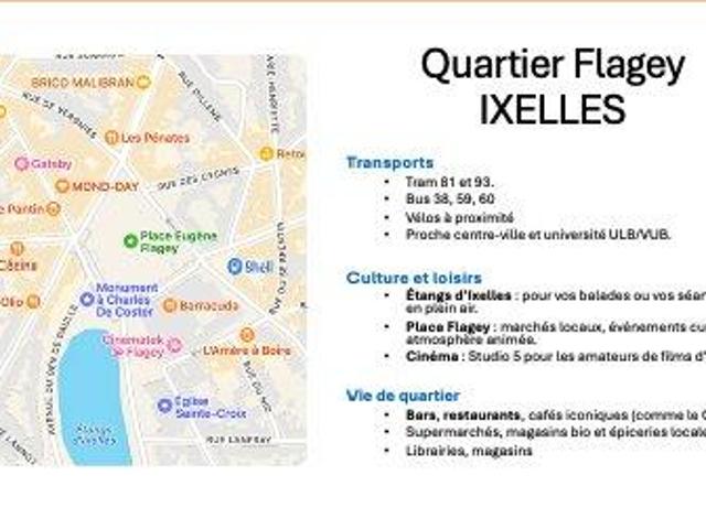 Kamer location à Elsene, Bruxelles