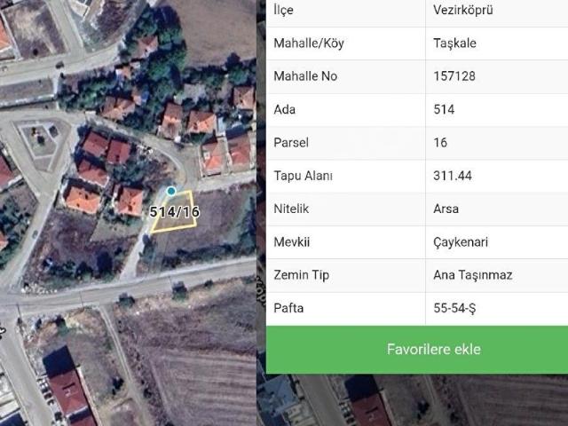 Vezirköprü, Samsun içerisinde satılık Arsa