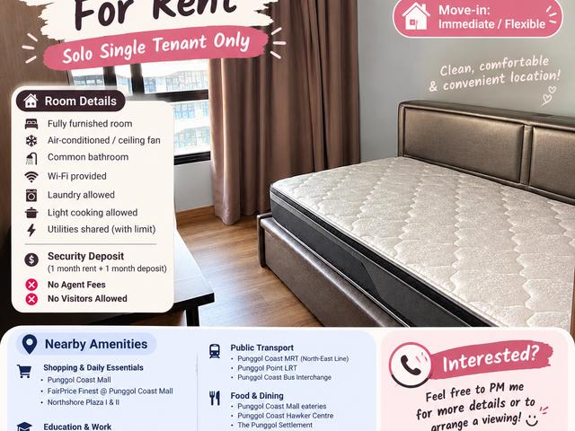 Room for rent in Punggol Point, Singapore