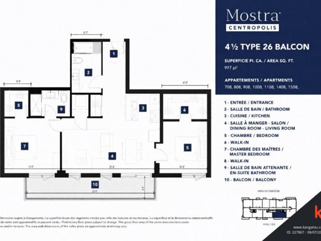Apartment for rent in Chomedey, Quebec
