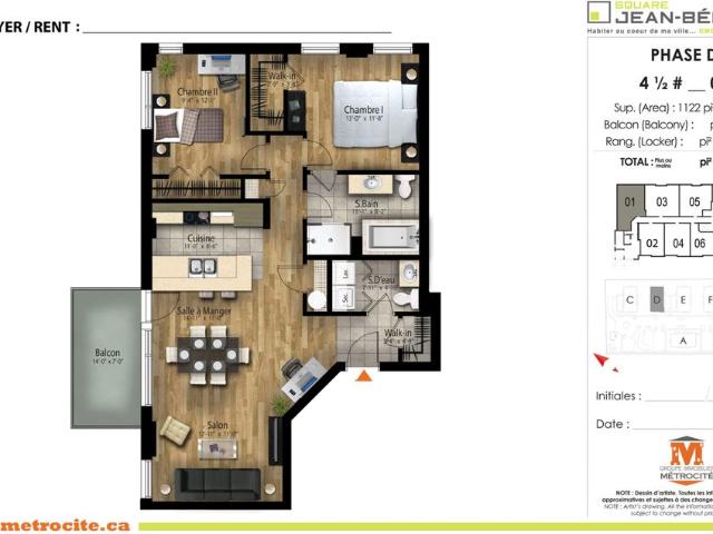Apartment for rent in Chomedey, Quebec