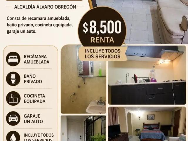 Departamento en renta en Alvaro Obregón, Ciudad de México
