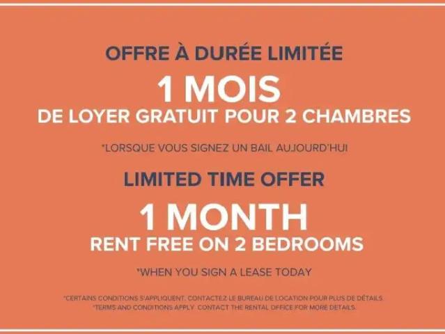 Apartment for rent in St. Leonard's, Quebec
