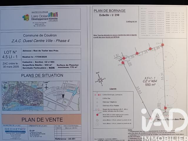 Terrain vente à Nantes, Couëron