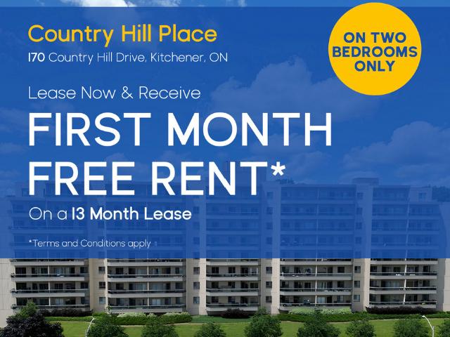 Apartment for rent in Country Hills, Kitchener
