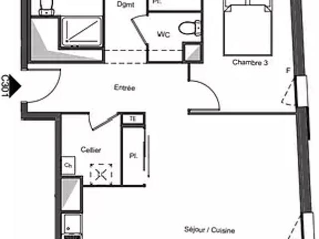 Appartement vente à Rive Gauche, Creil