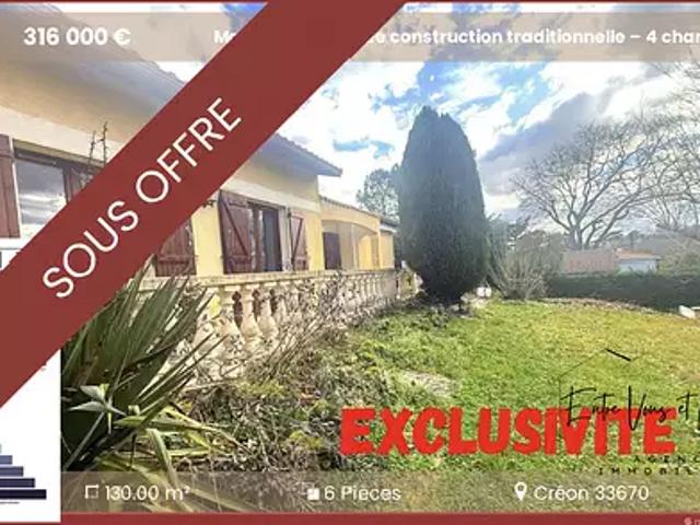 Maison vente à Bordeaux, Créon