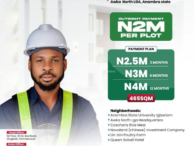 Land for sale in Awka, Anambra