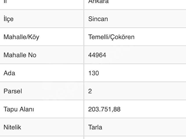 Sincan, Ankara içerisinde satılık Arsa