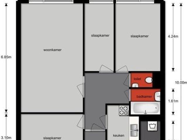 Appartement te huur in Woensel-Noord, Acht