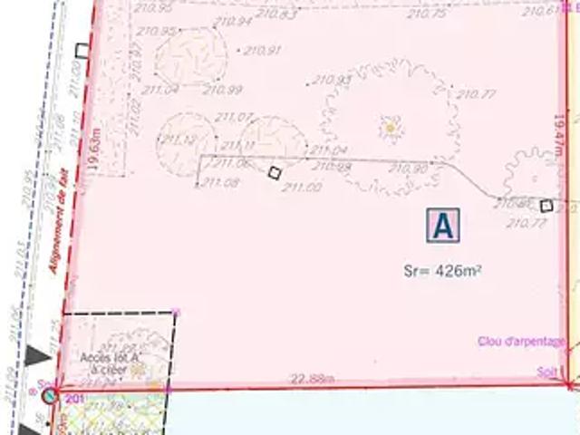 Terrain vente à Décines-charpieu