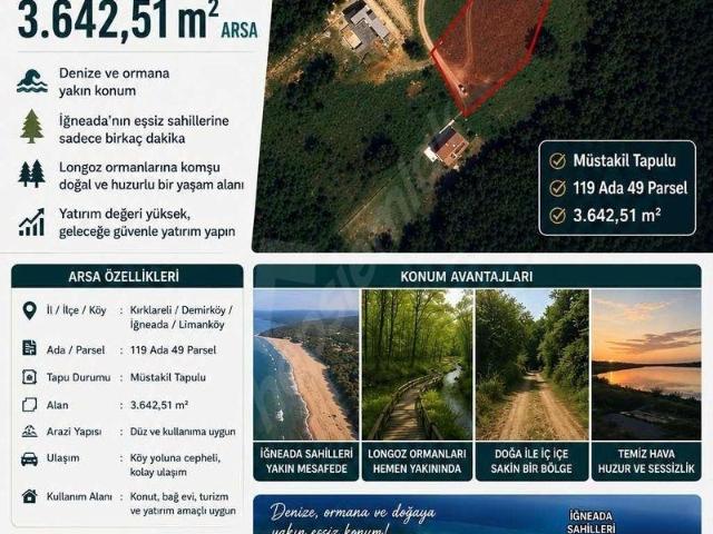 Limanköy, Demirköy içerisinde satılık Arsa
