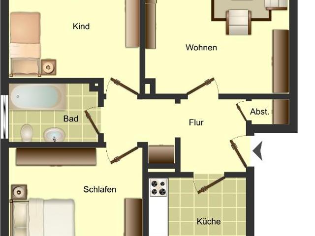 Apartment mieten in Mitte-Nordost, Munster