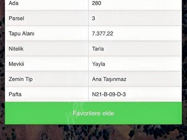 Baharlar, Tavas içerisinde satılık Arsa