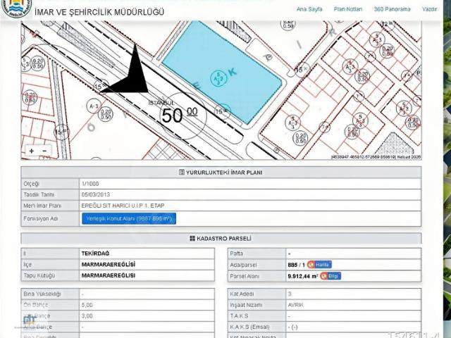 Dereağzı Mahallesi, Marmaraereğlisi içerisinde satılık Arsa
