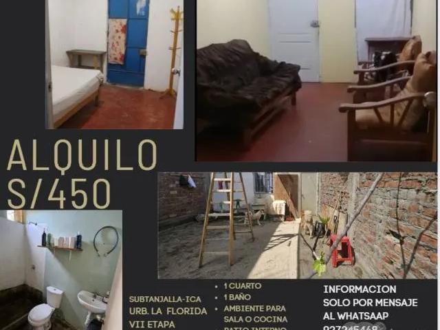 Departamento alquiler en Subtanjalla, Ica