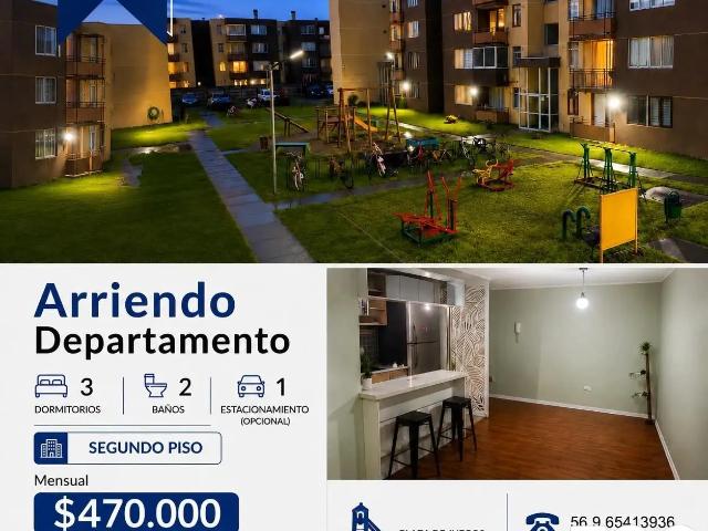 Departamento en arriendo en Condominio Santa Leonor, Talcahuano